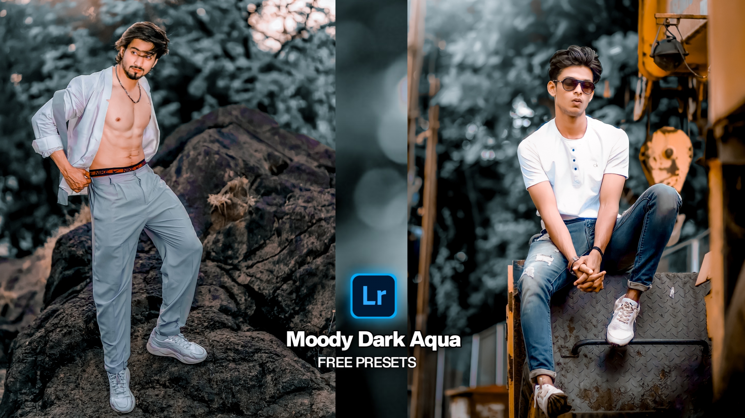 Moody dark aqua lightroom presets