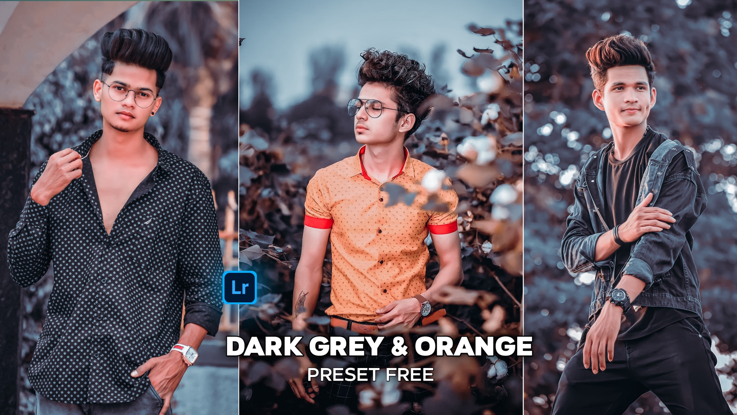 Dark grey and orange lightroom presets free download