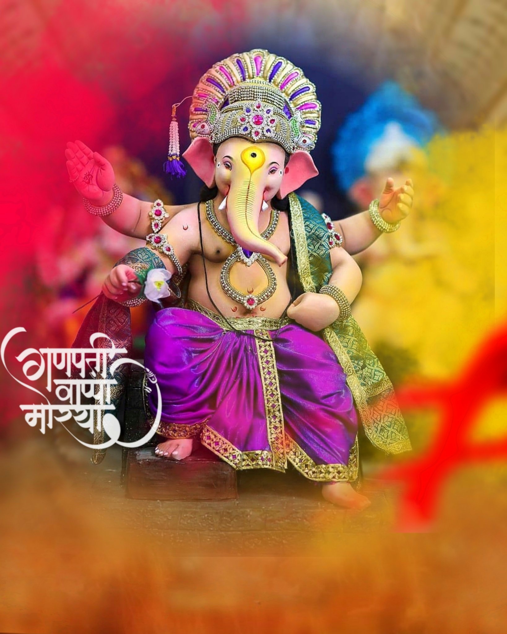 Ganesh Chaturthi Photo Editing Background Image HD 
