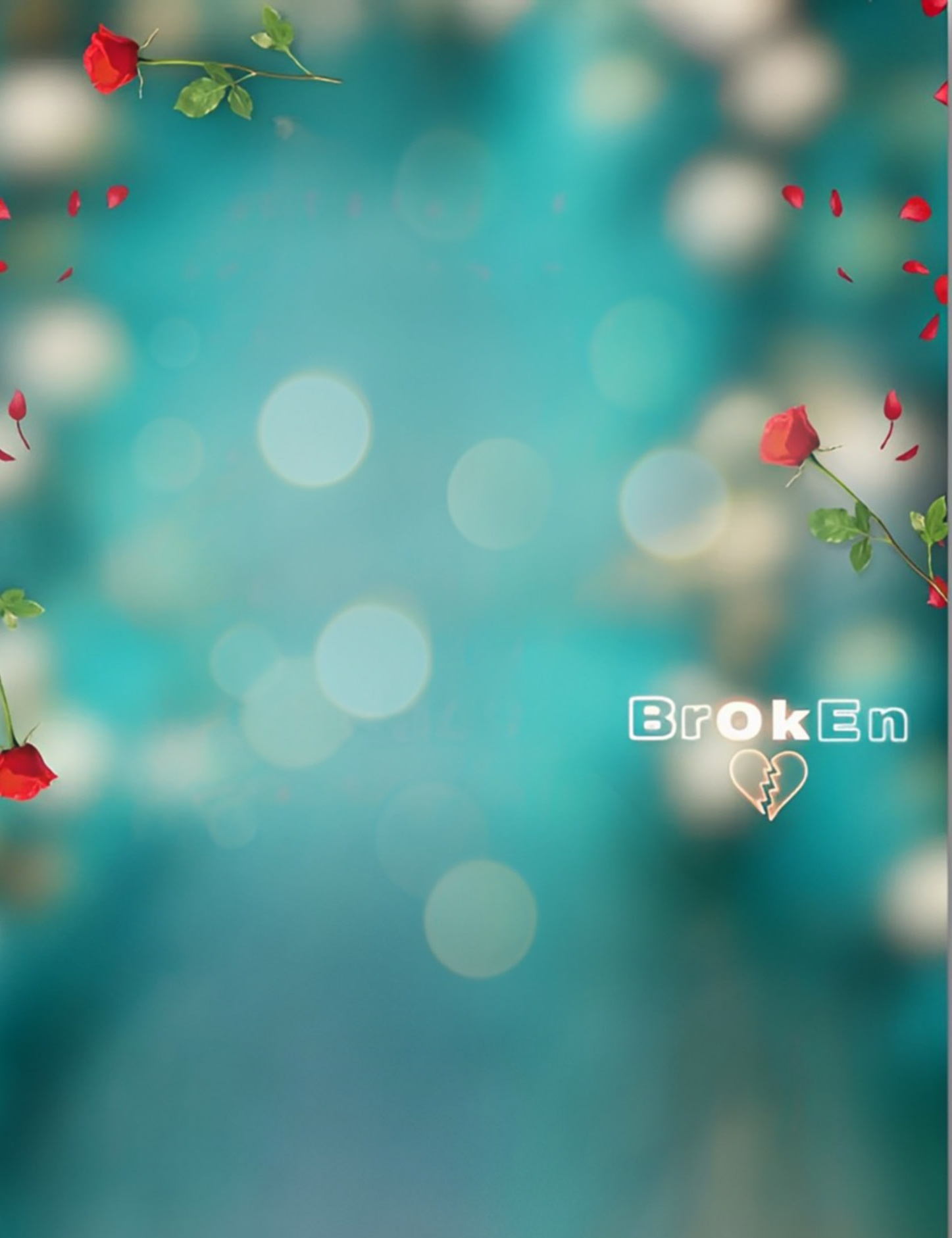 Broken Heart Blue Editing CB Background HD Image