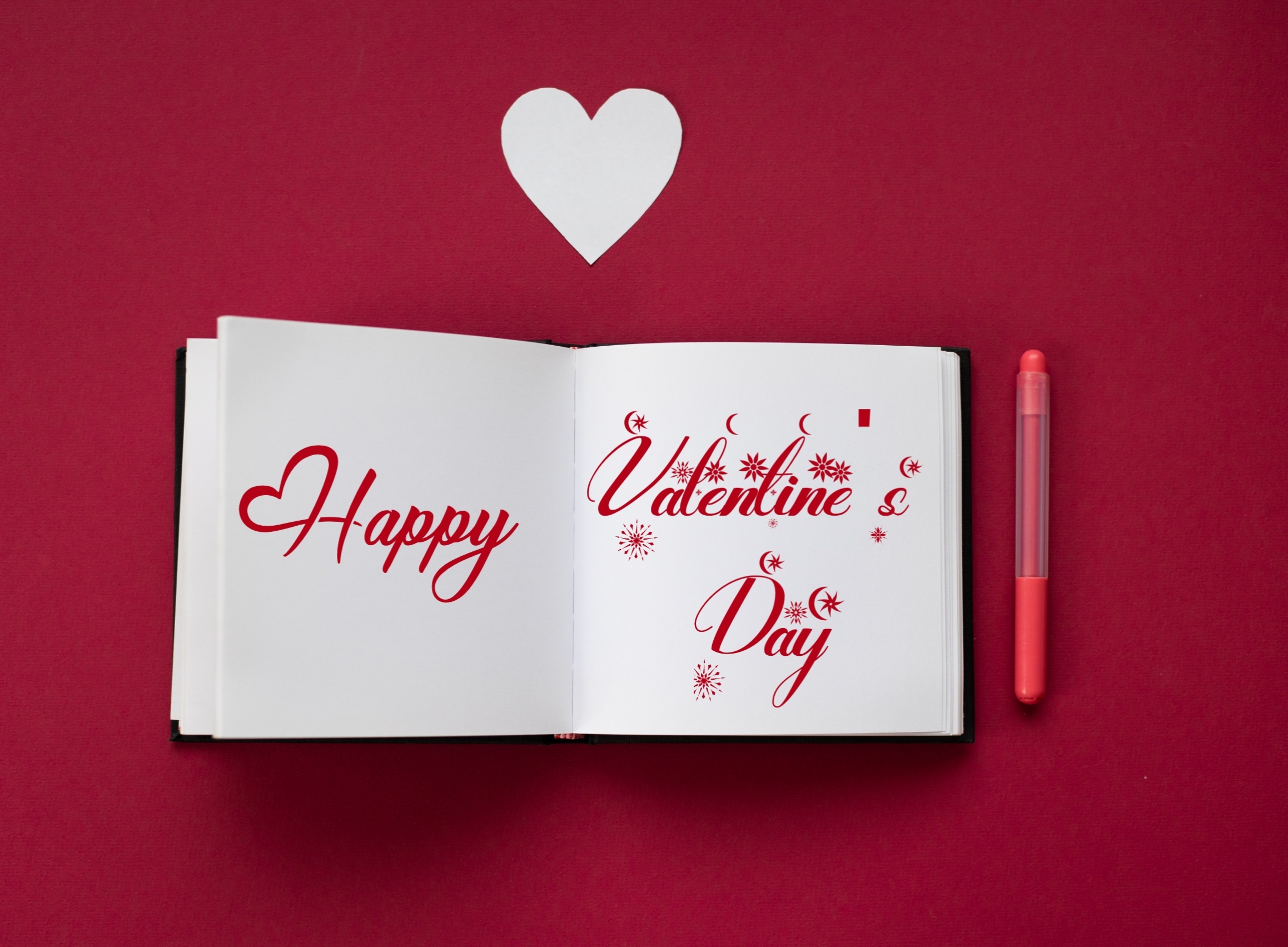Red Background Valentine Day Image Free Stock 