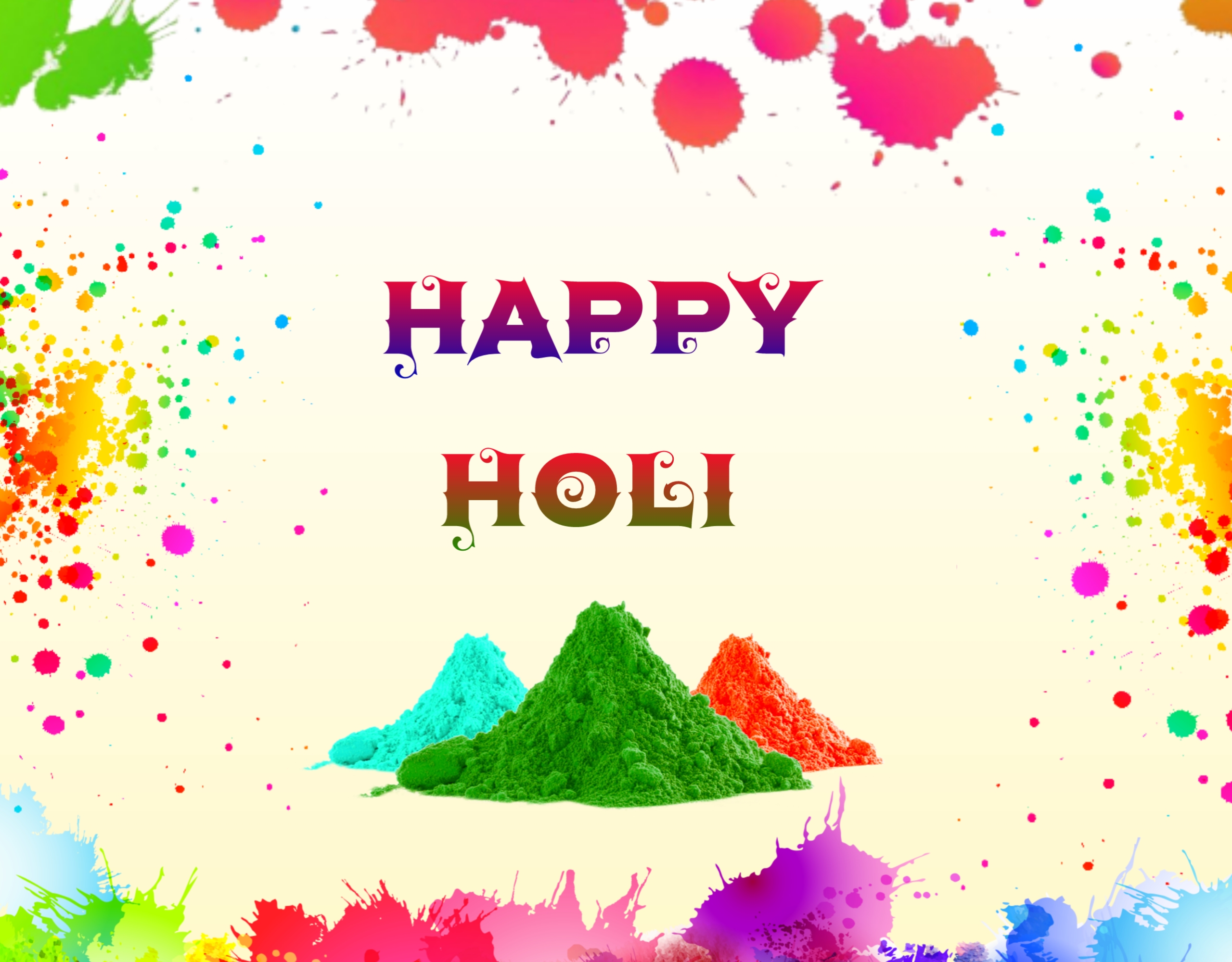 Beautiful Happy Holi Image With Colors 