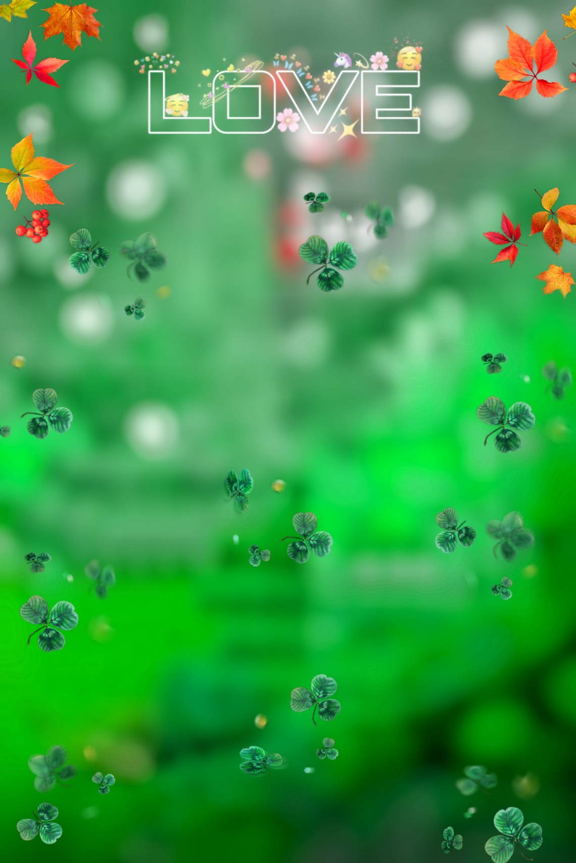 Green Tree Love Editing Background HD Image