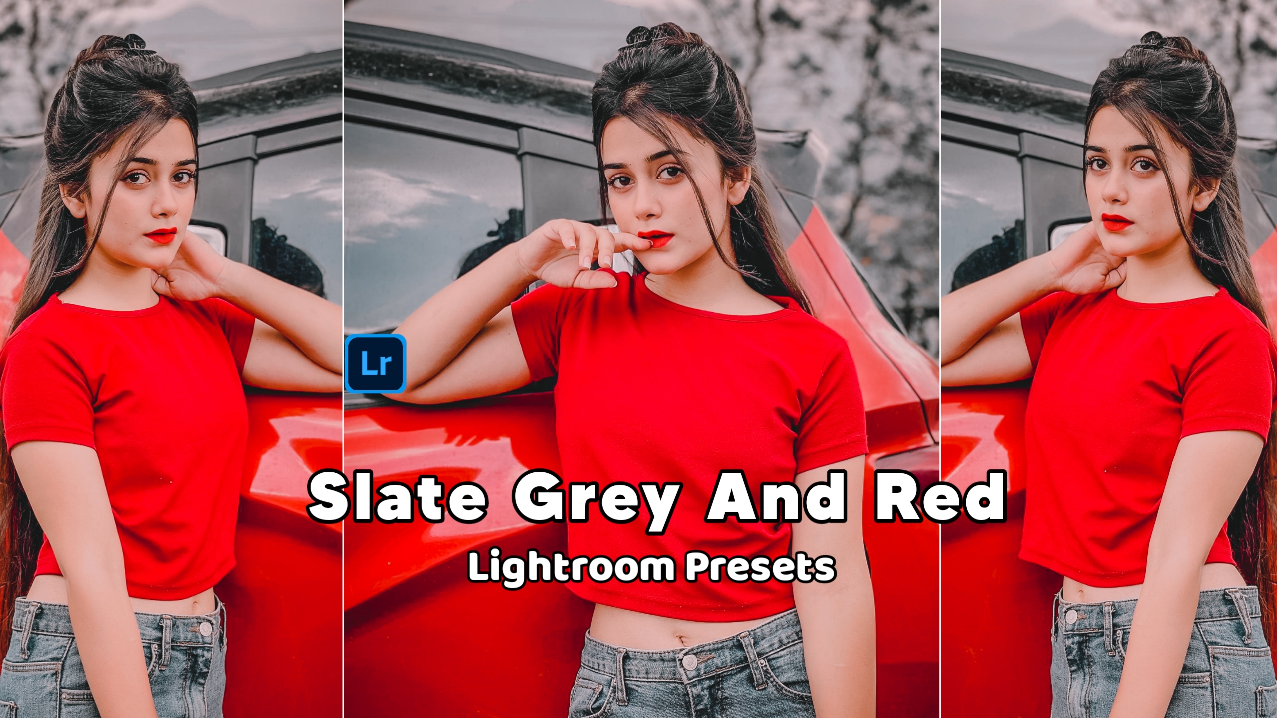Slate Grey And Red Lightroom Preset