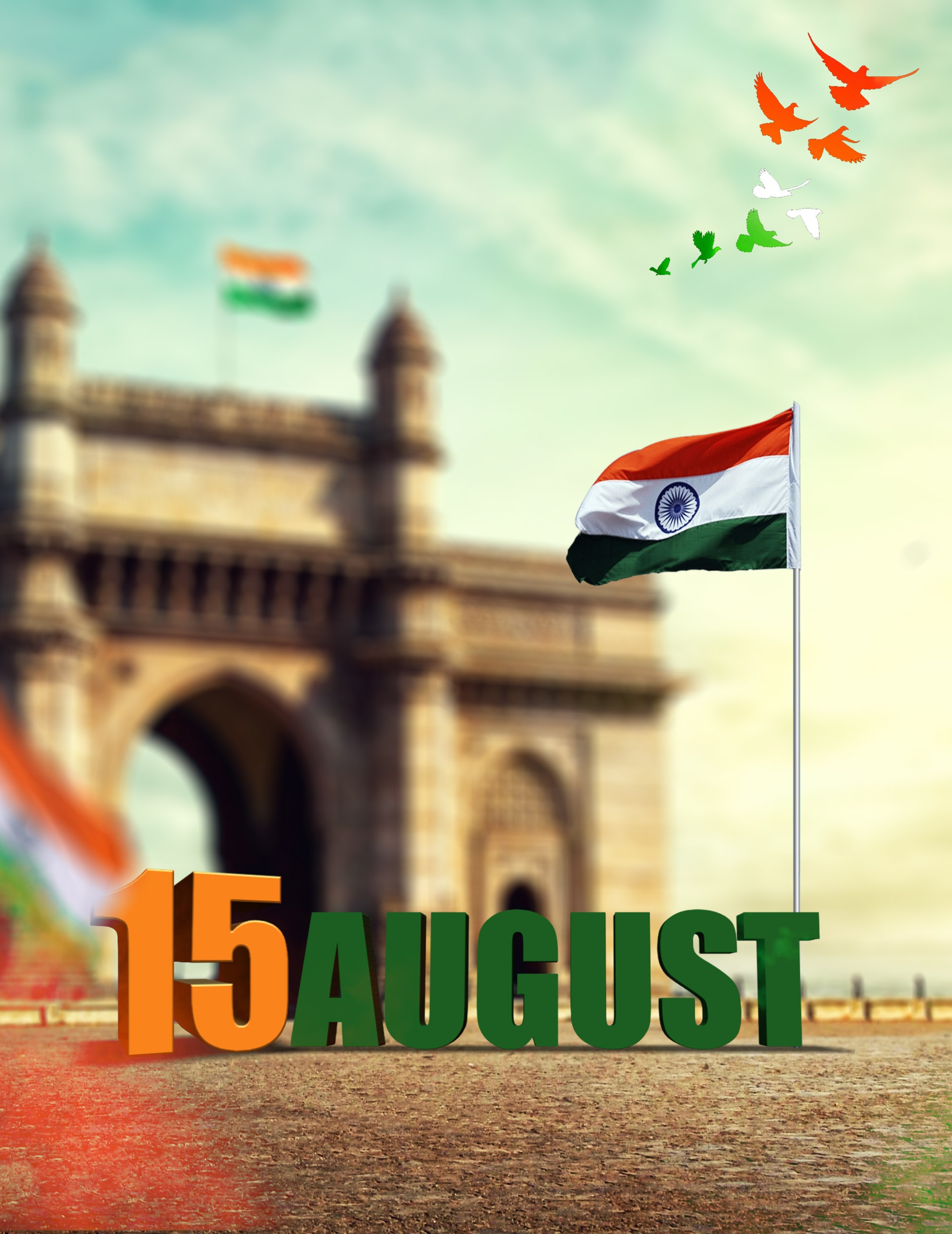 15 August Independence Day Tiranga Background