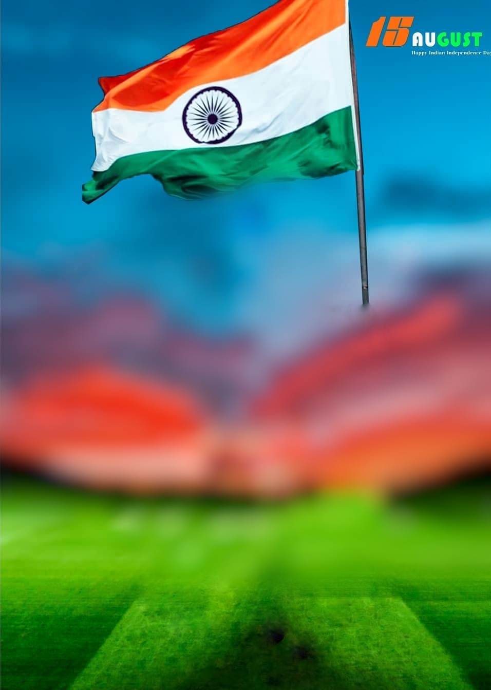 India Flag Background For 15 August Photo Editing