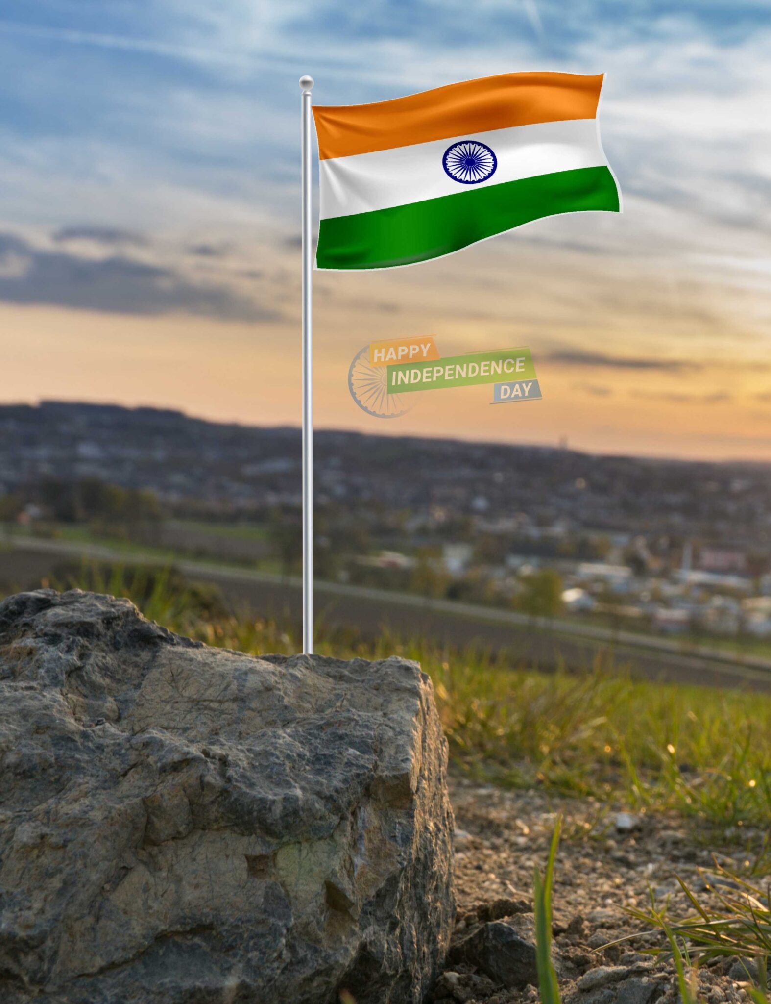 15 August Independence Day Flag HD Background