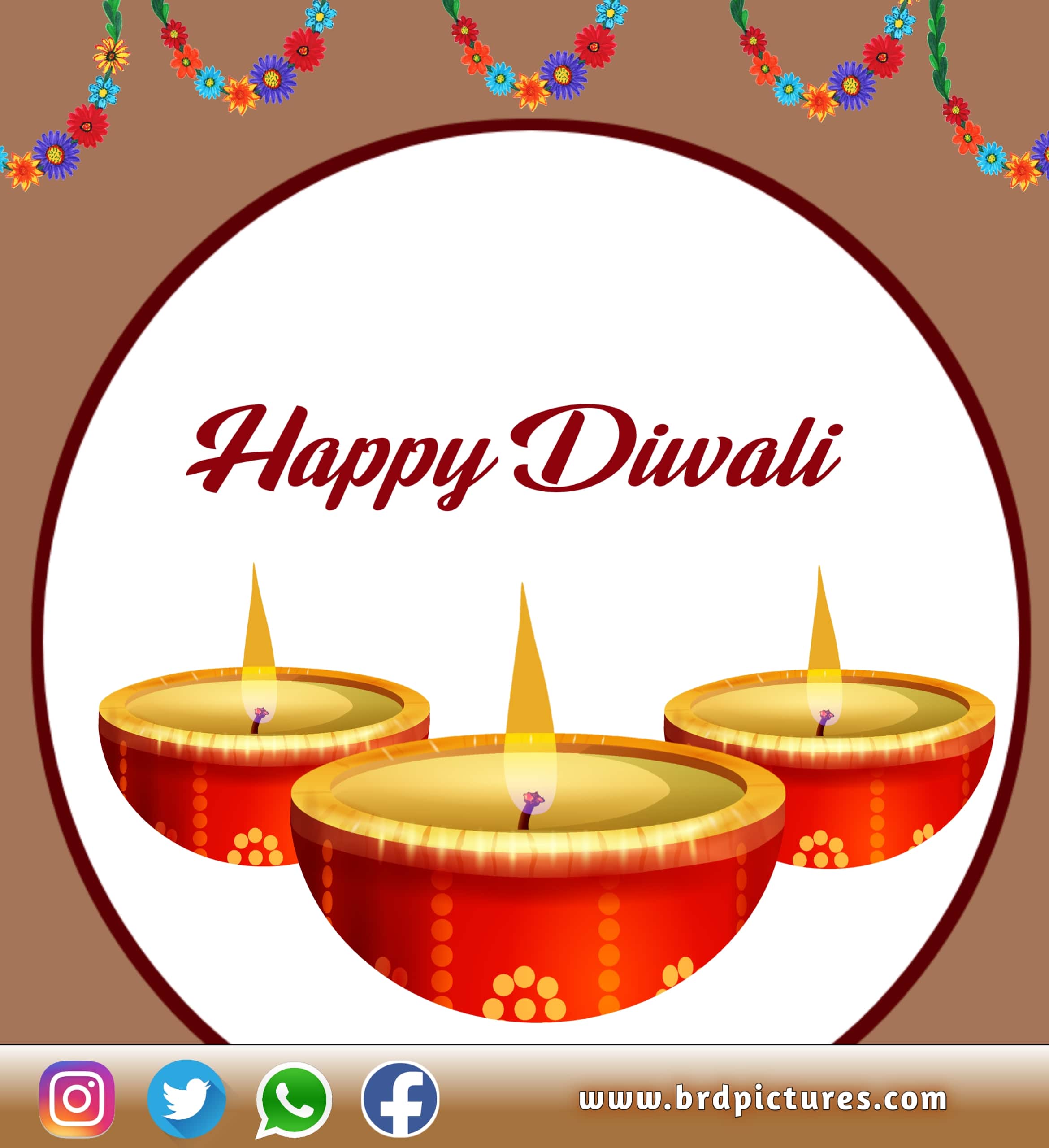Creative Happy Diwali Wishes Image Poster 