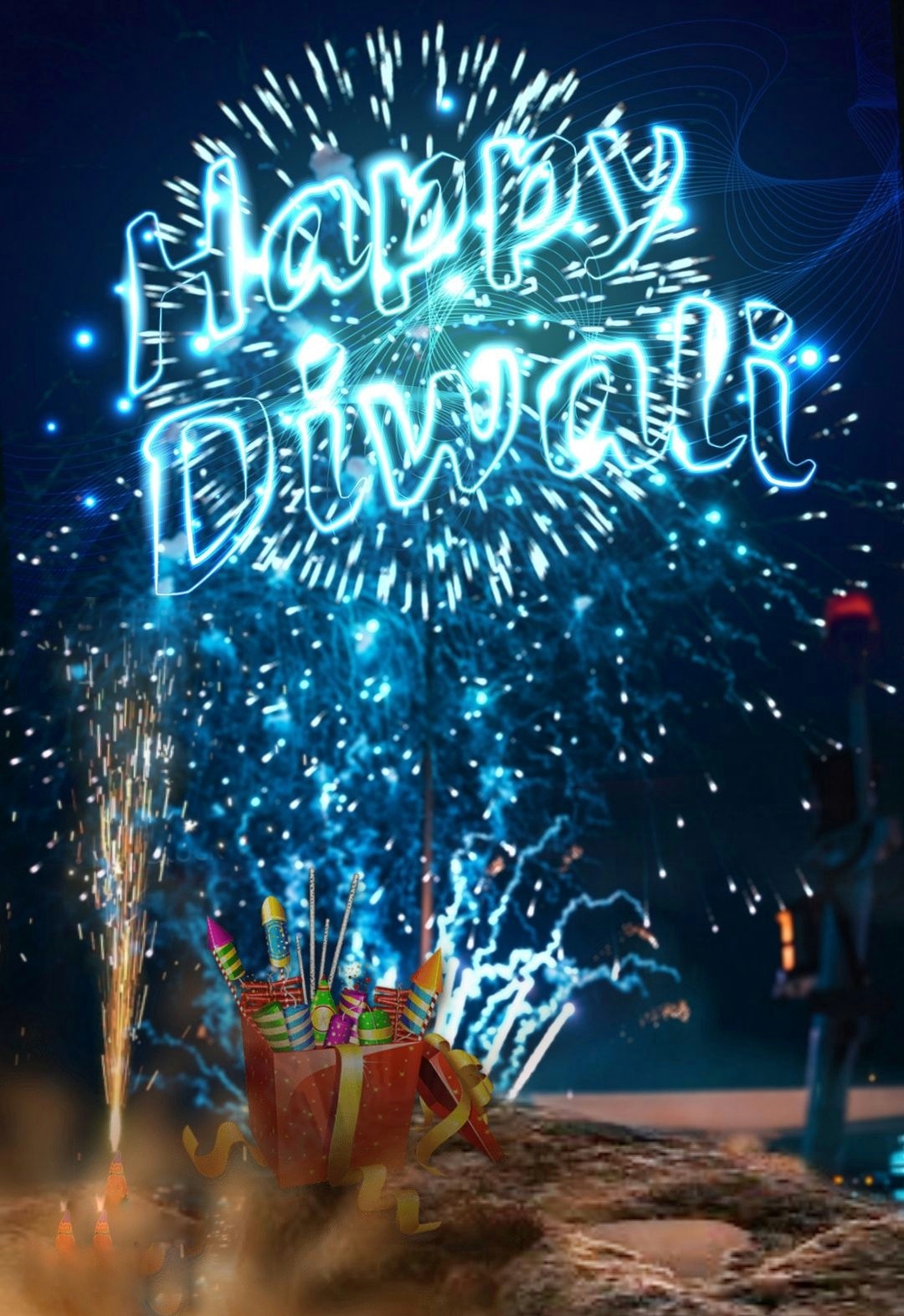 Happy Diwali Amazing Night Image Wallpaper 