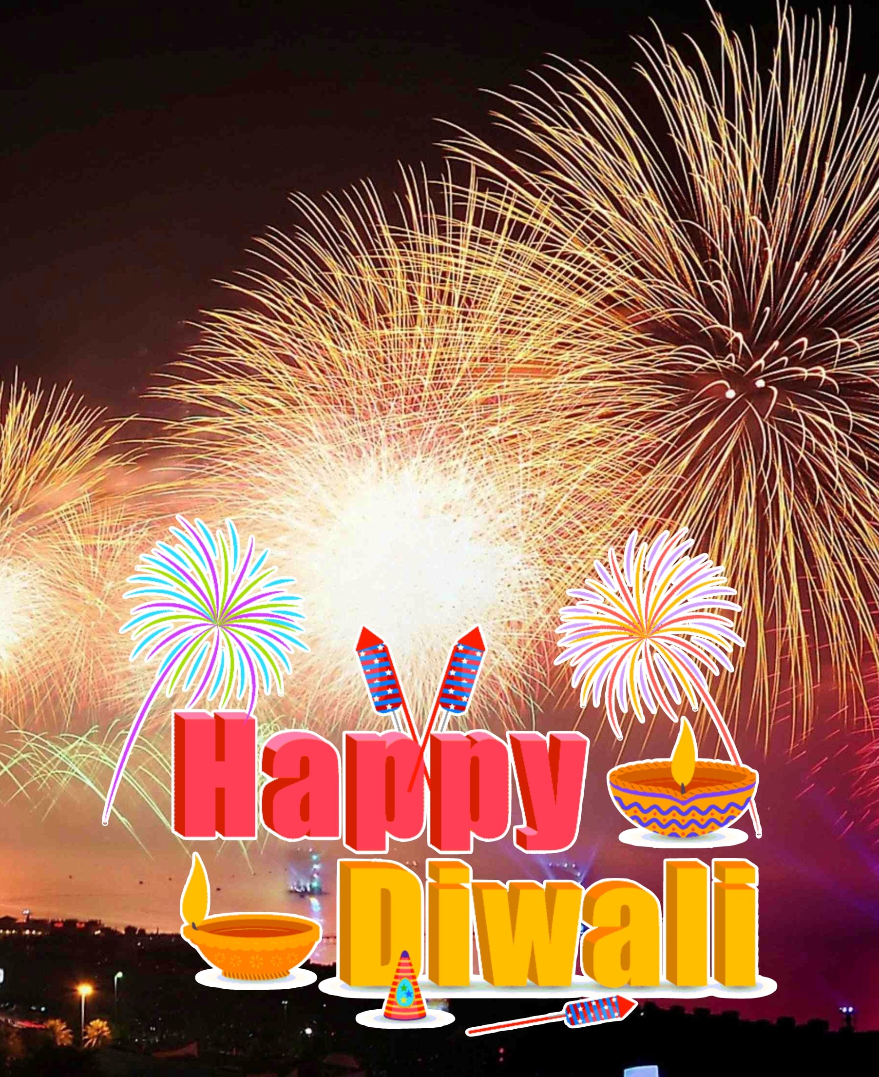 Happy Diwali 2023 New Image With Pataka 