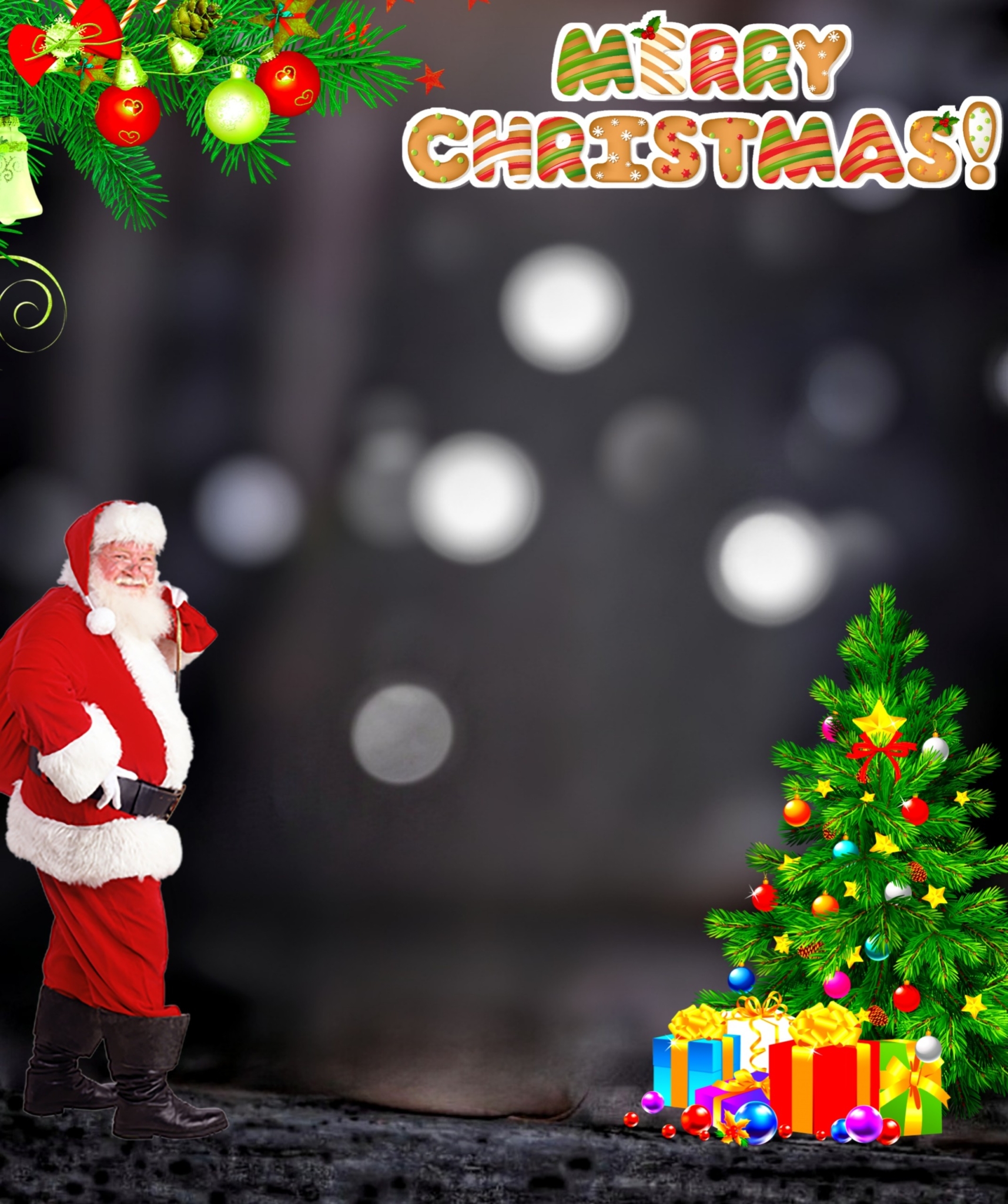 Christmas Black Background HD Image