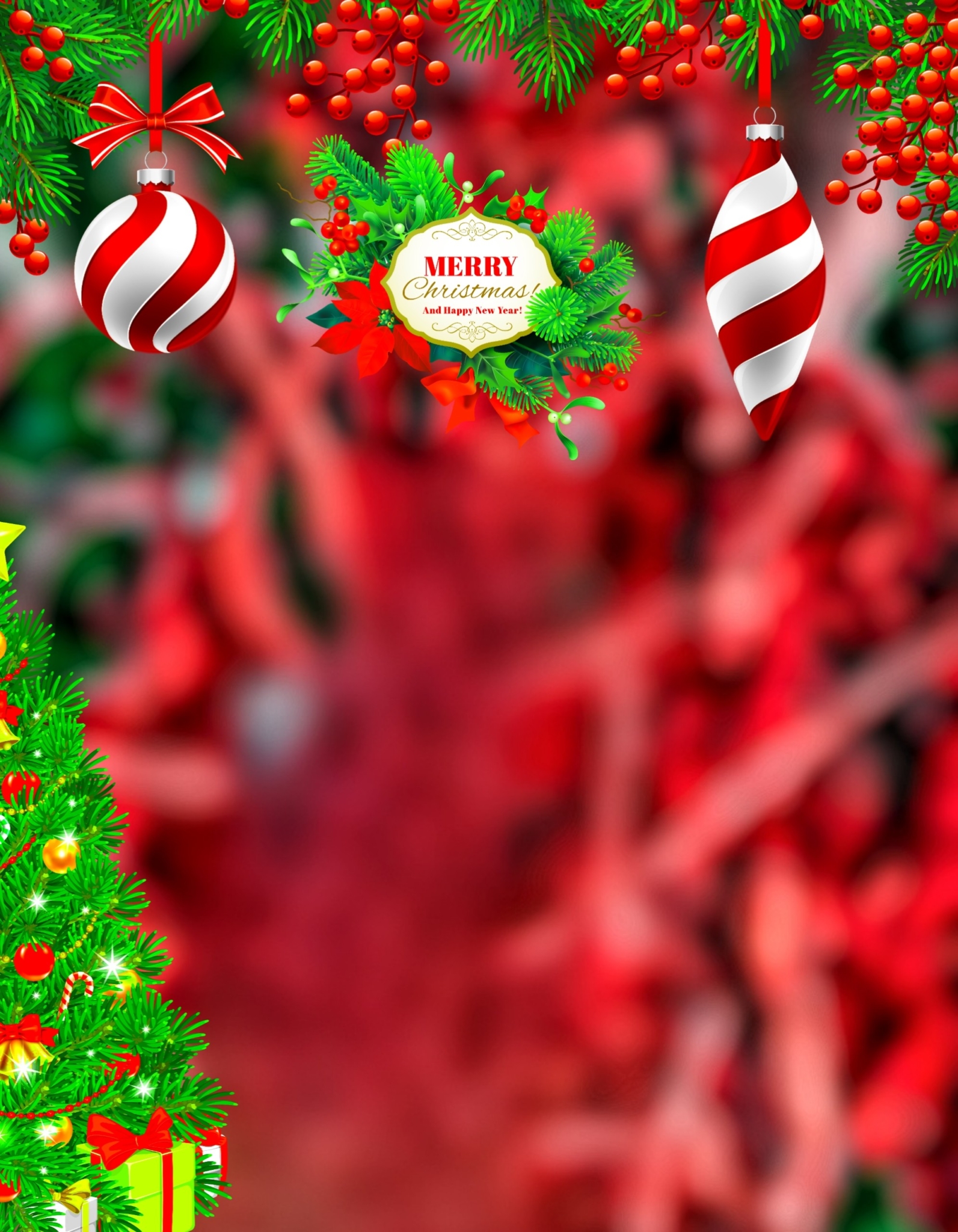 Red Christmas Background HD