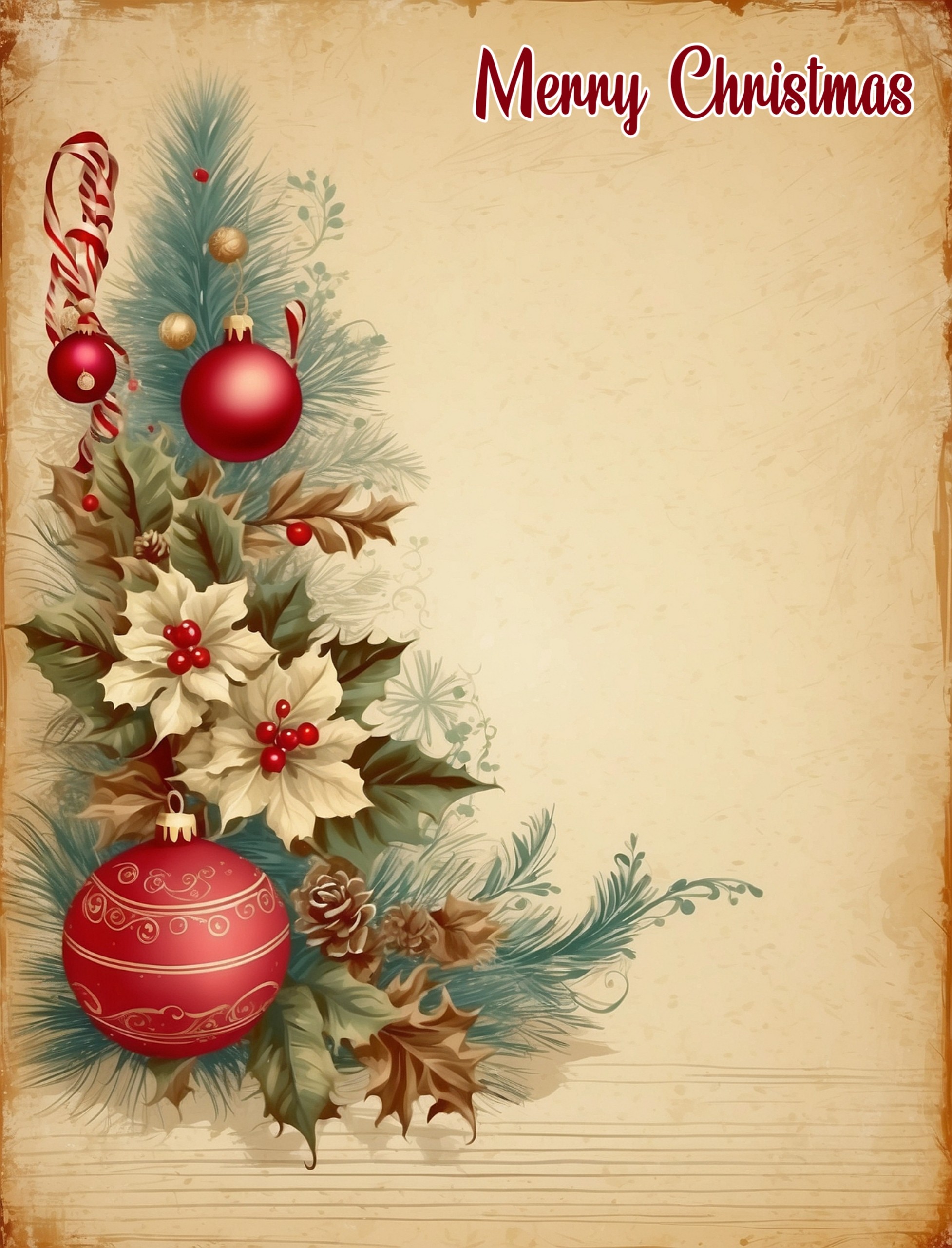 Christmas Background Vintage Image