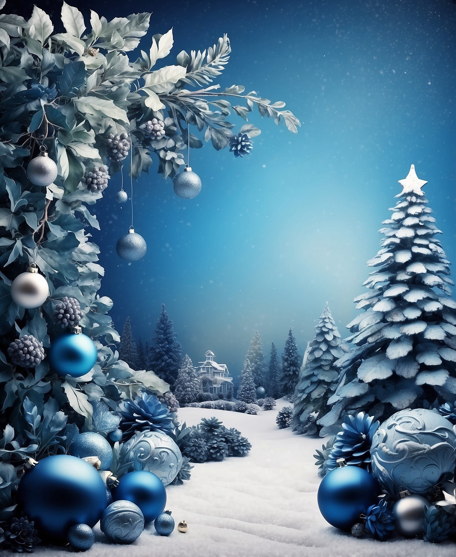 Blue Christmas Background 