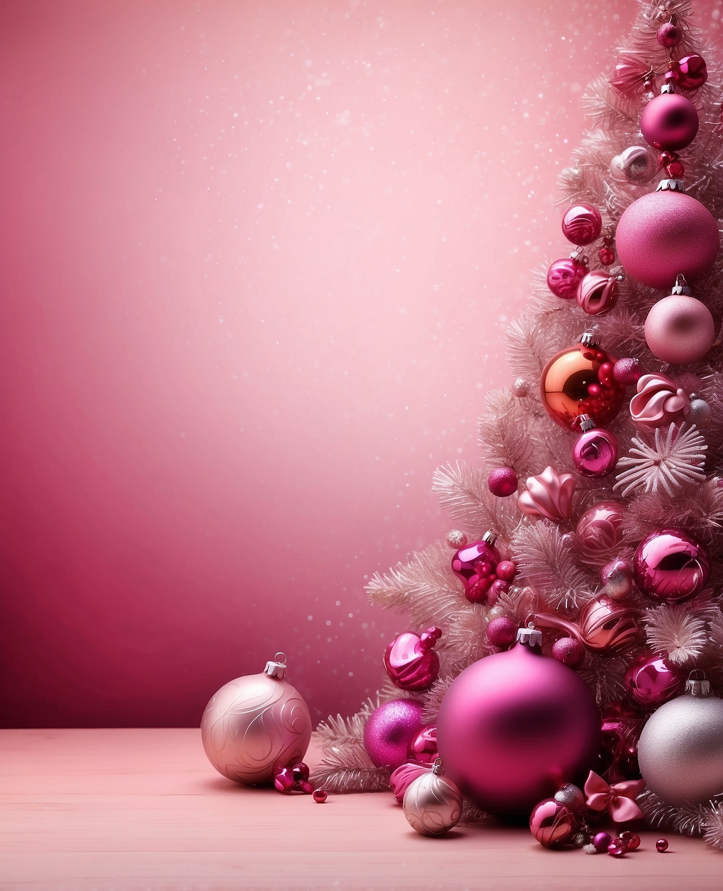 Dark Pink Christmas Background 