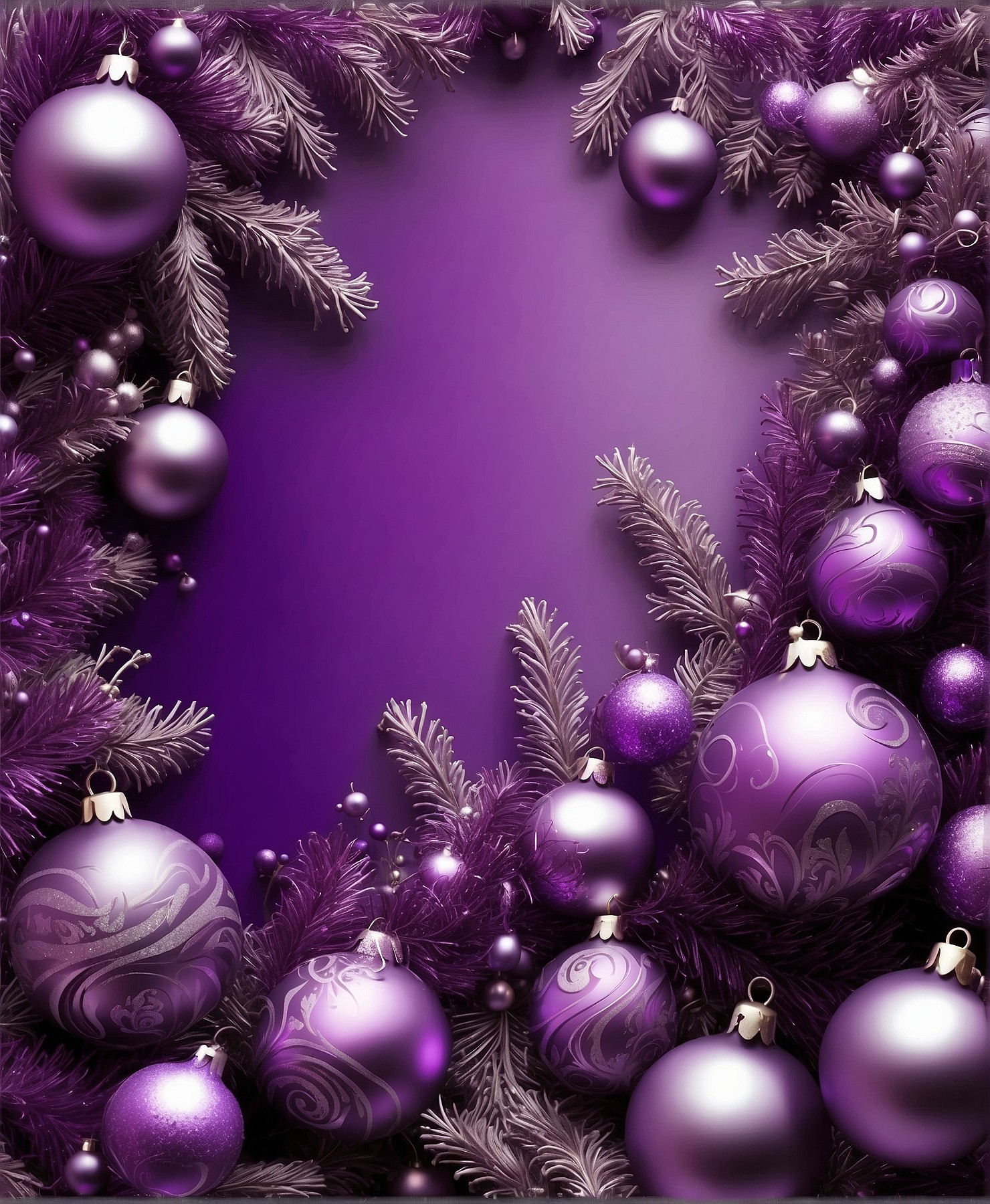 Elegant Purple Christmas Background 