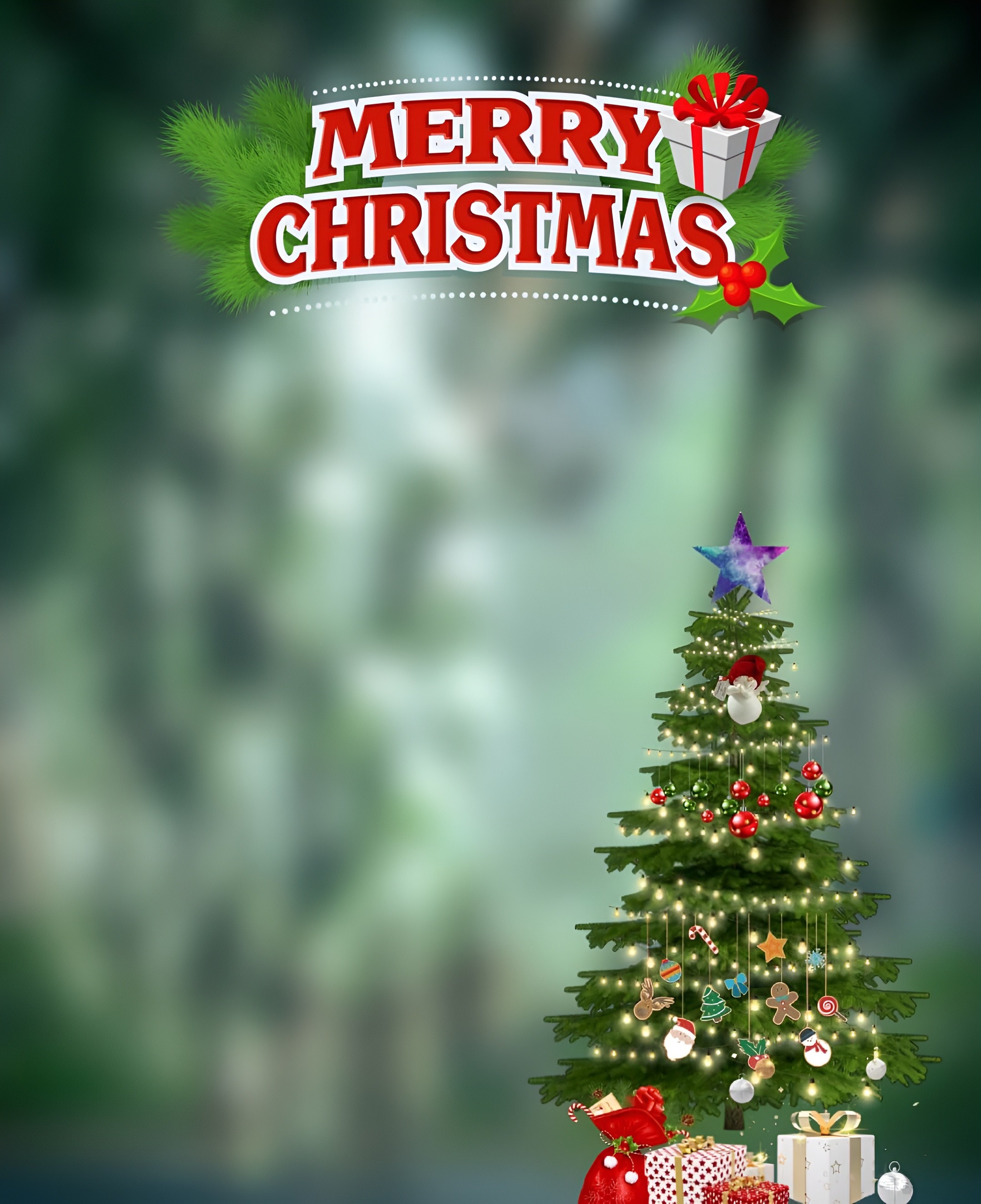 Christmas Tree Background Aesthetic 