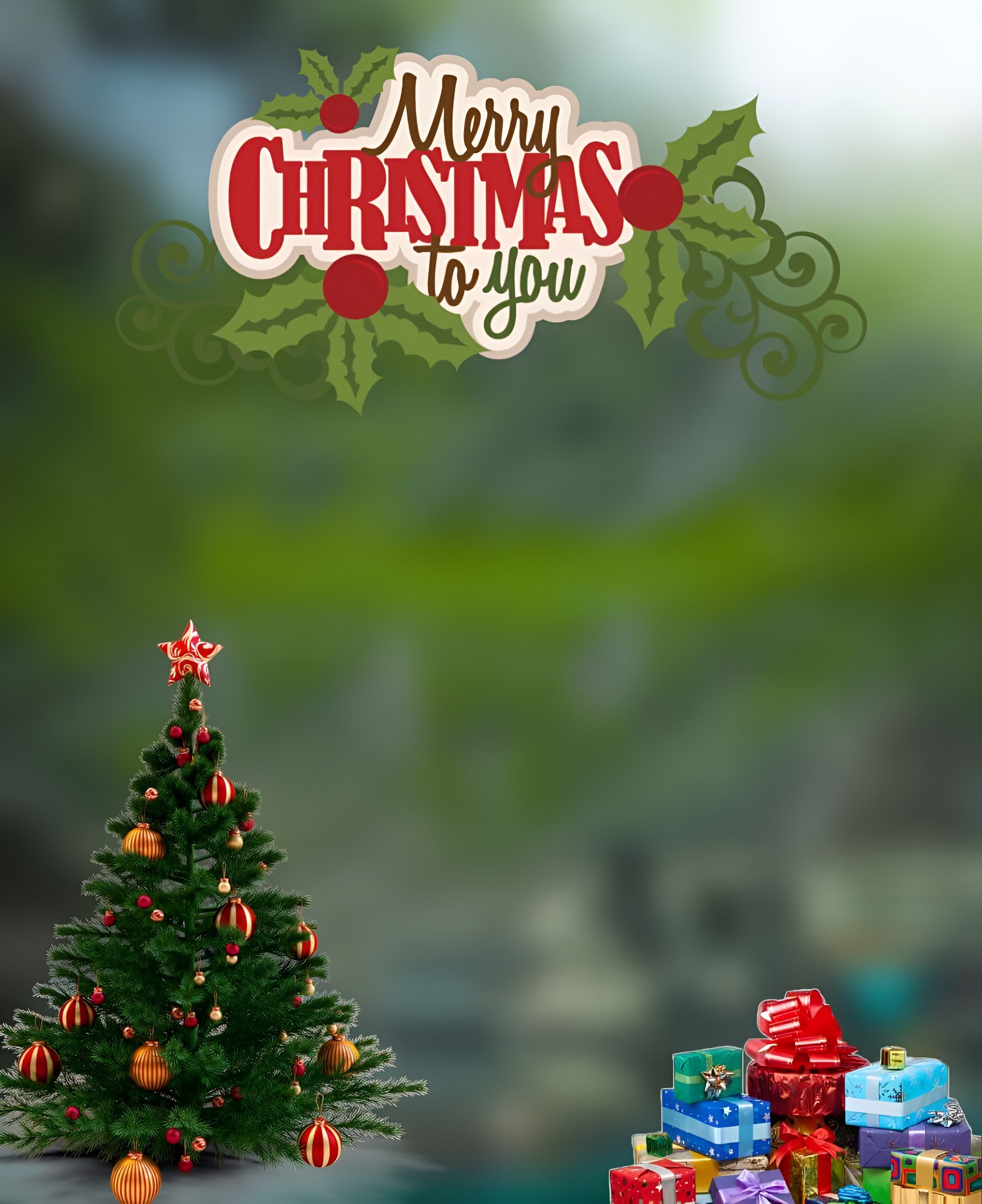 Christmas Tree Aesthetic Background Photo 