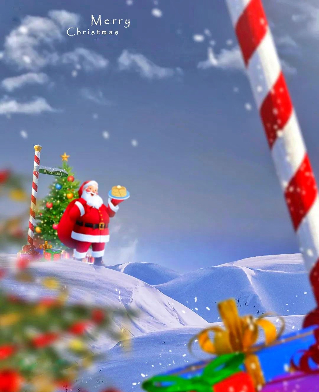 Merry Christmas Photo Background HD Image 