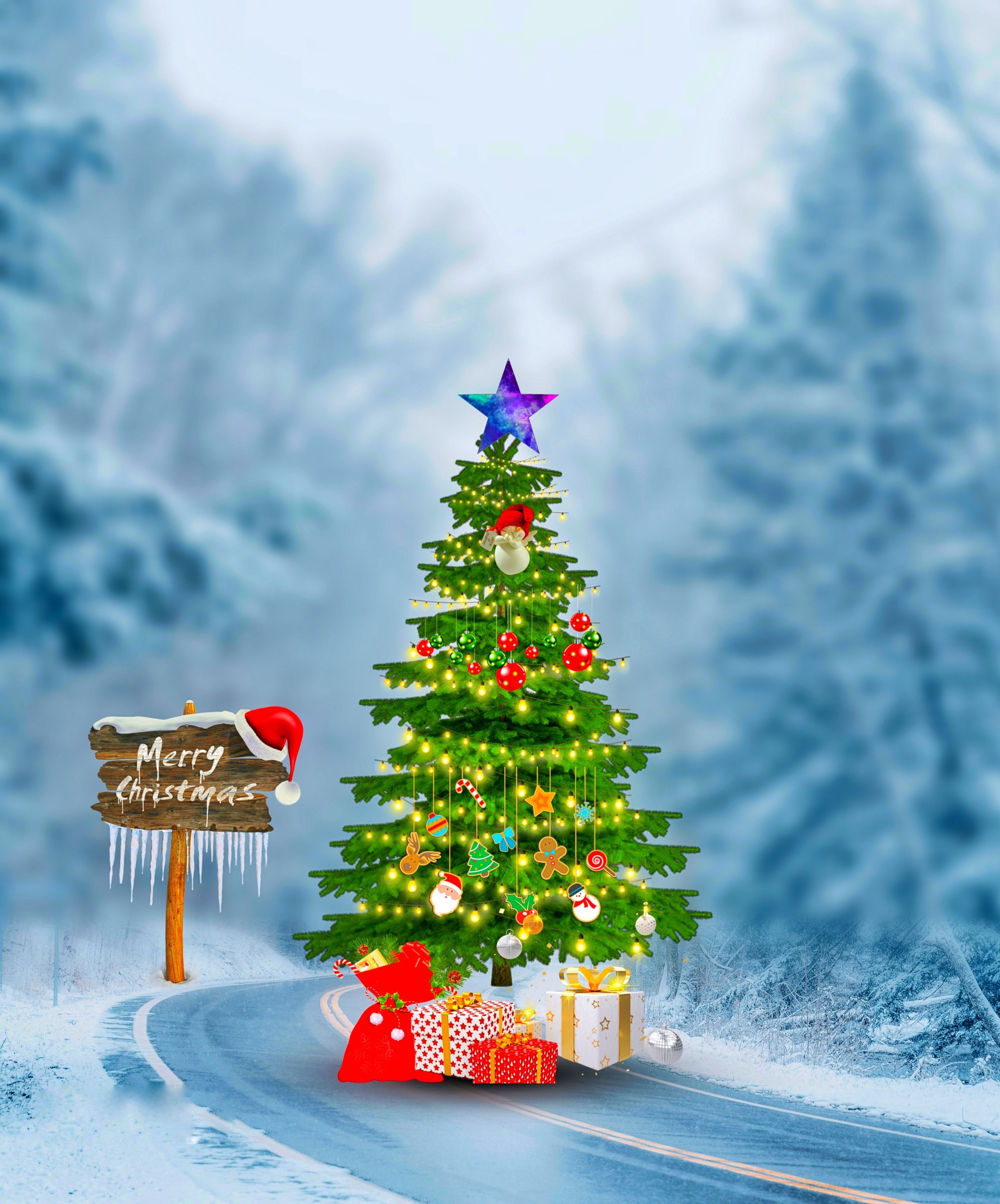 Merry Christmas Background HD Image 