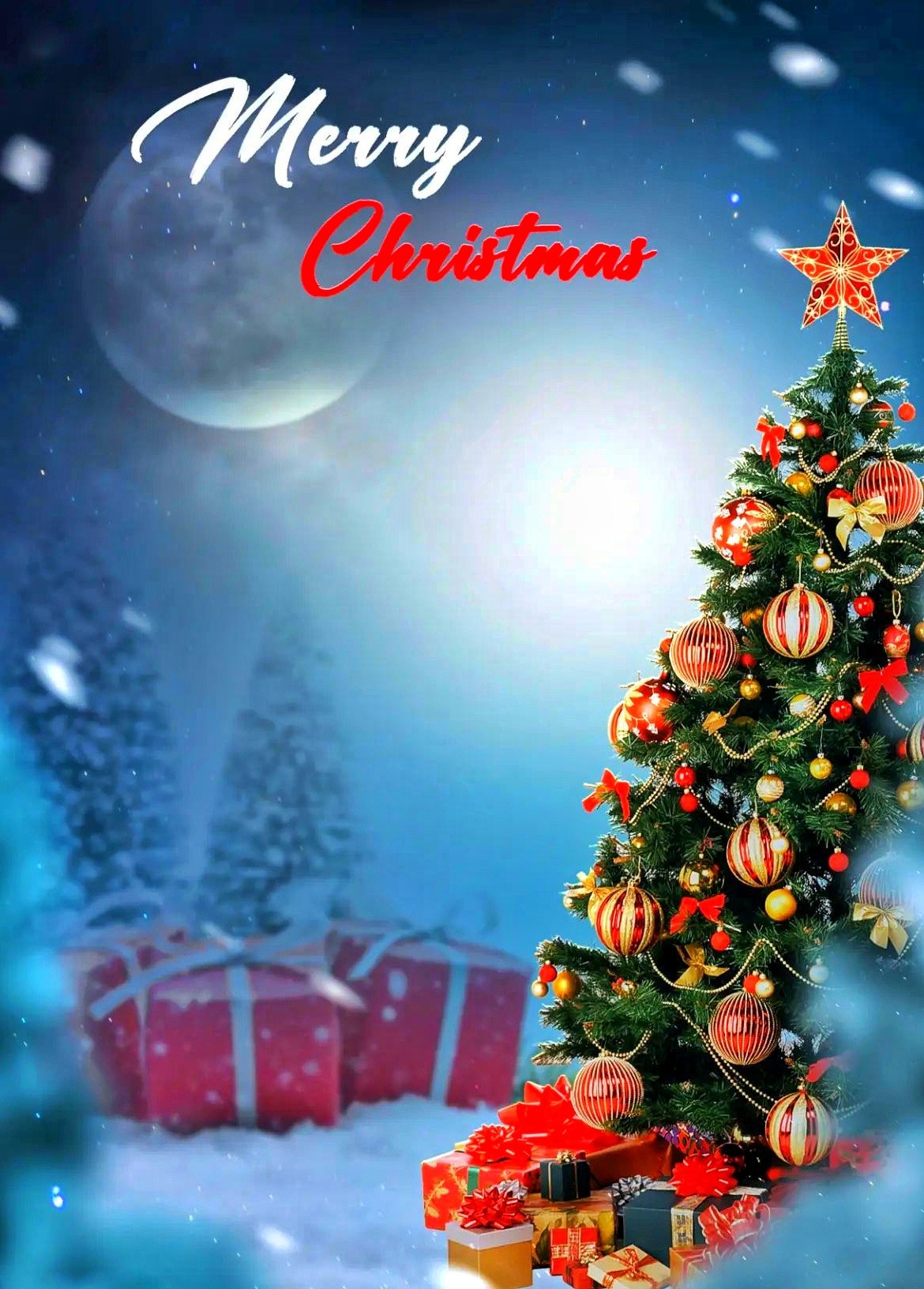 Christmas Tree Full HD Image Background 
