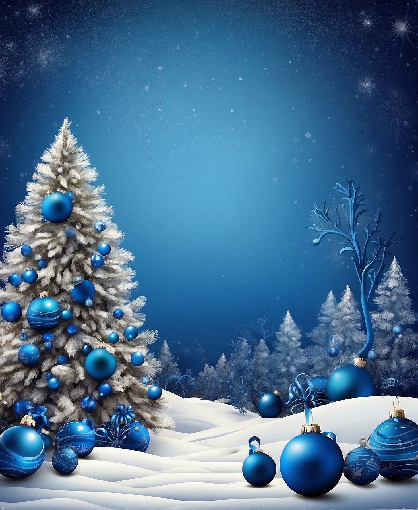 Best 89+ Blue Christmas Background HD Free Stock