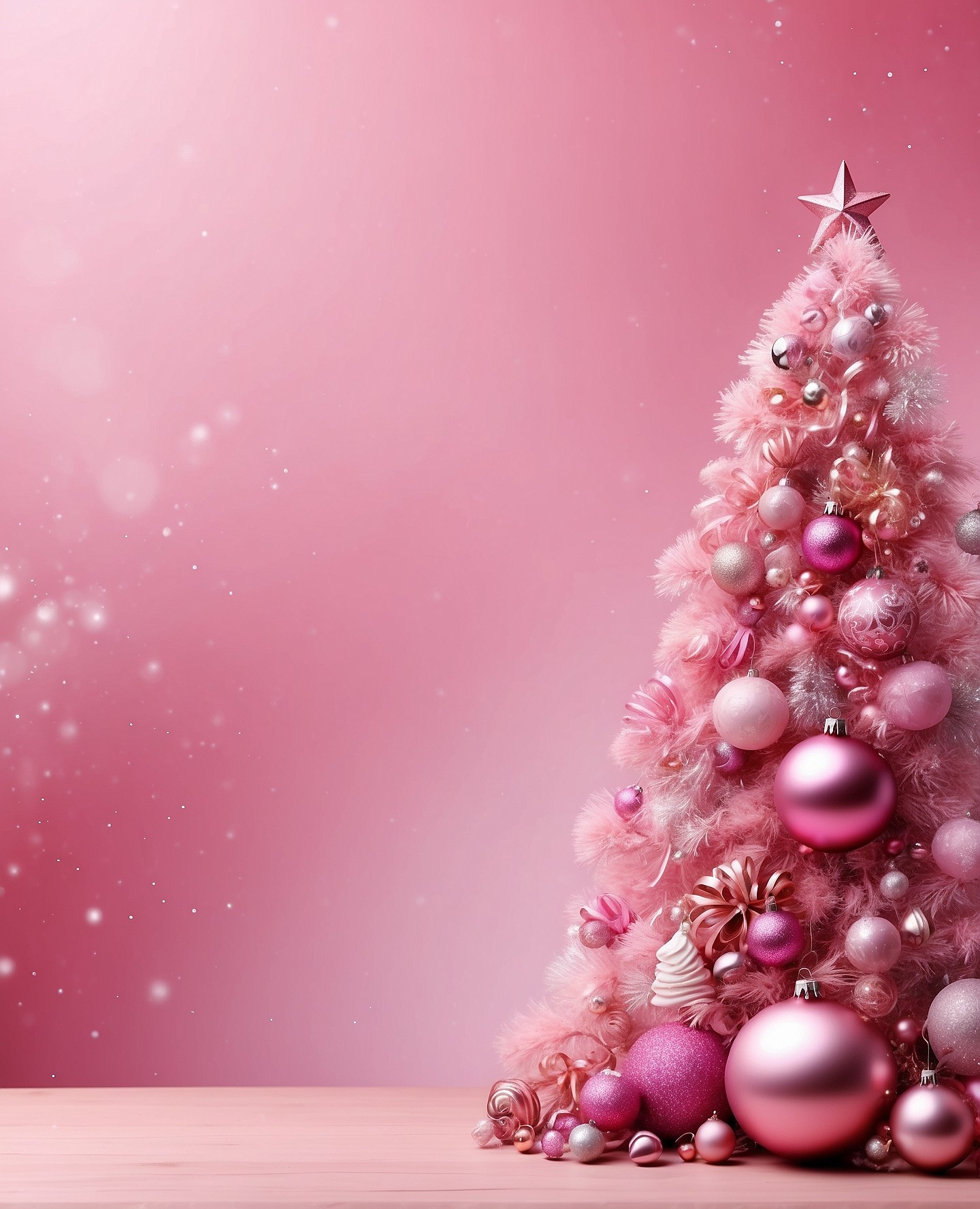 Pink Christmas Background Wallpaper 