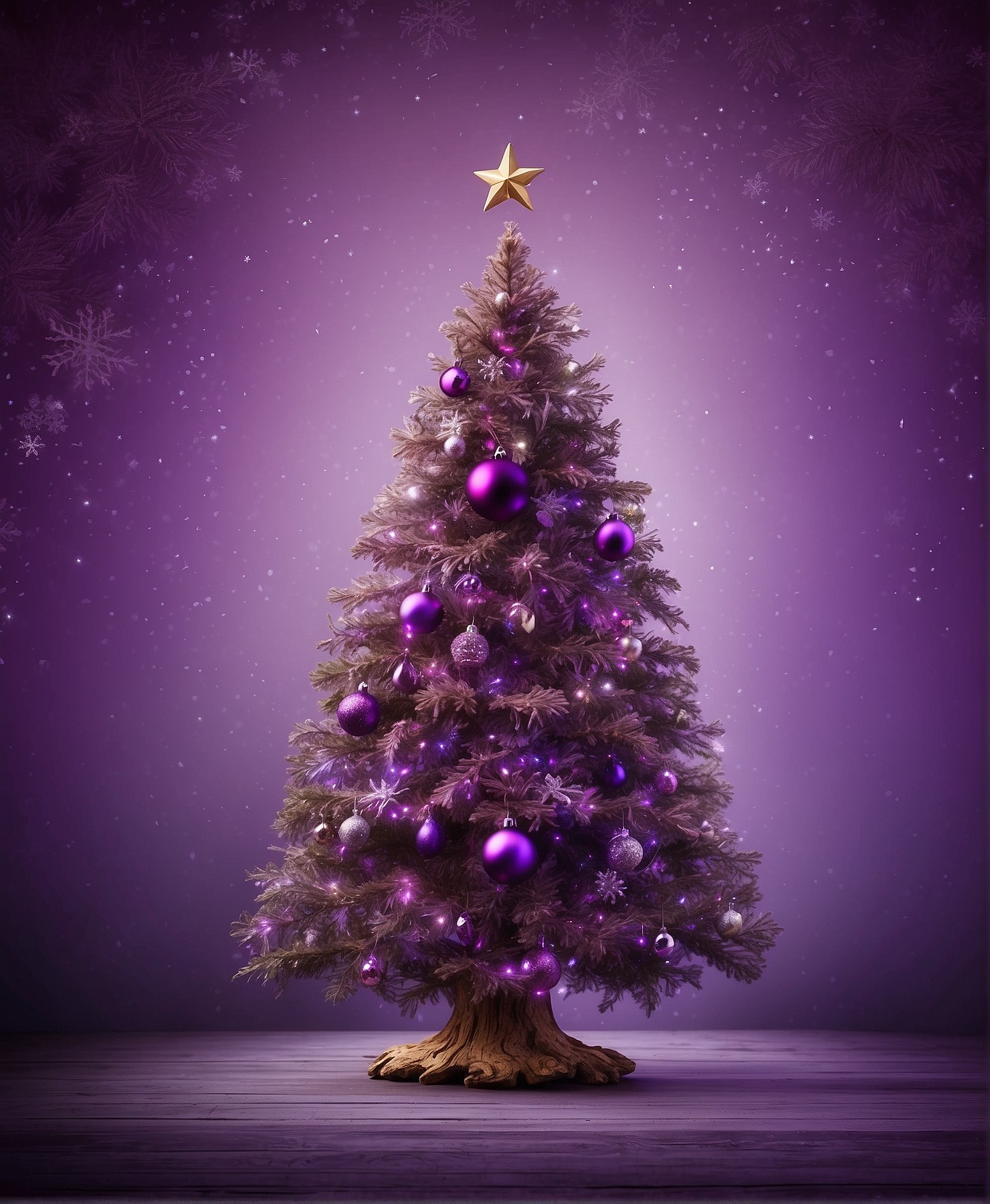 Free Purple Christmas Background Pic
