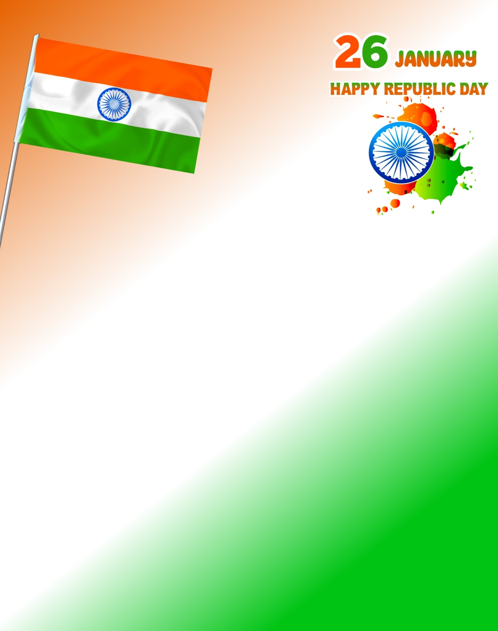 26 January Republic Day Banner Background Photo
