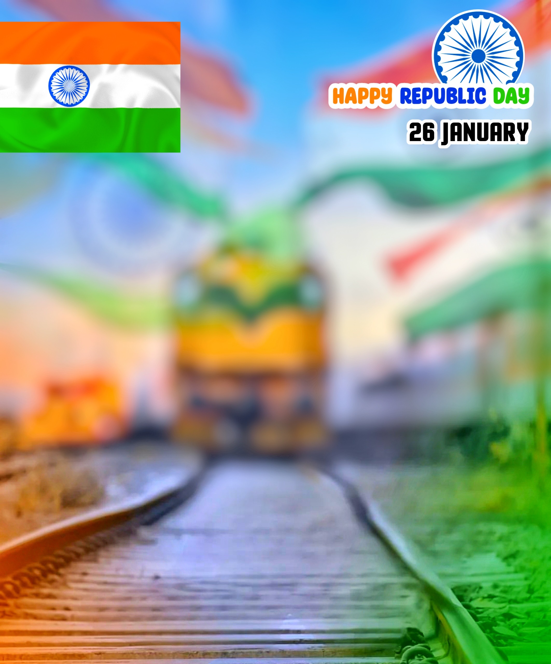 Republic Day Background With Indian Flag