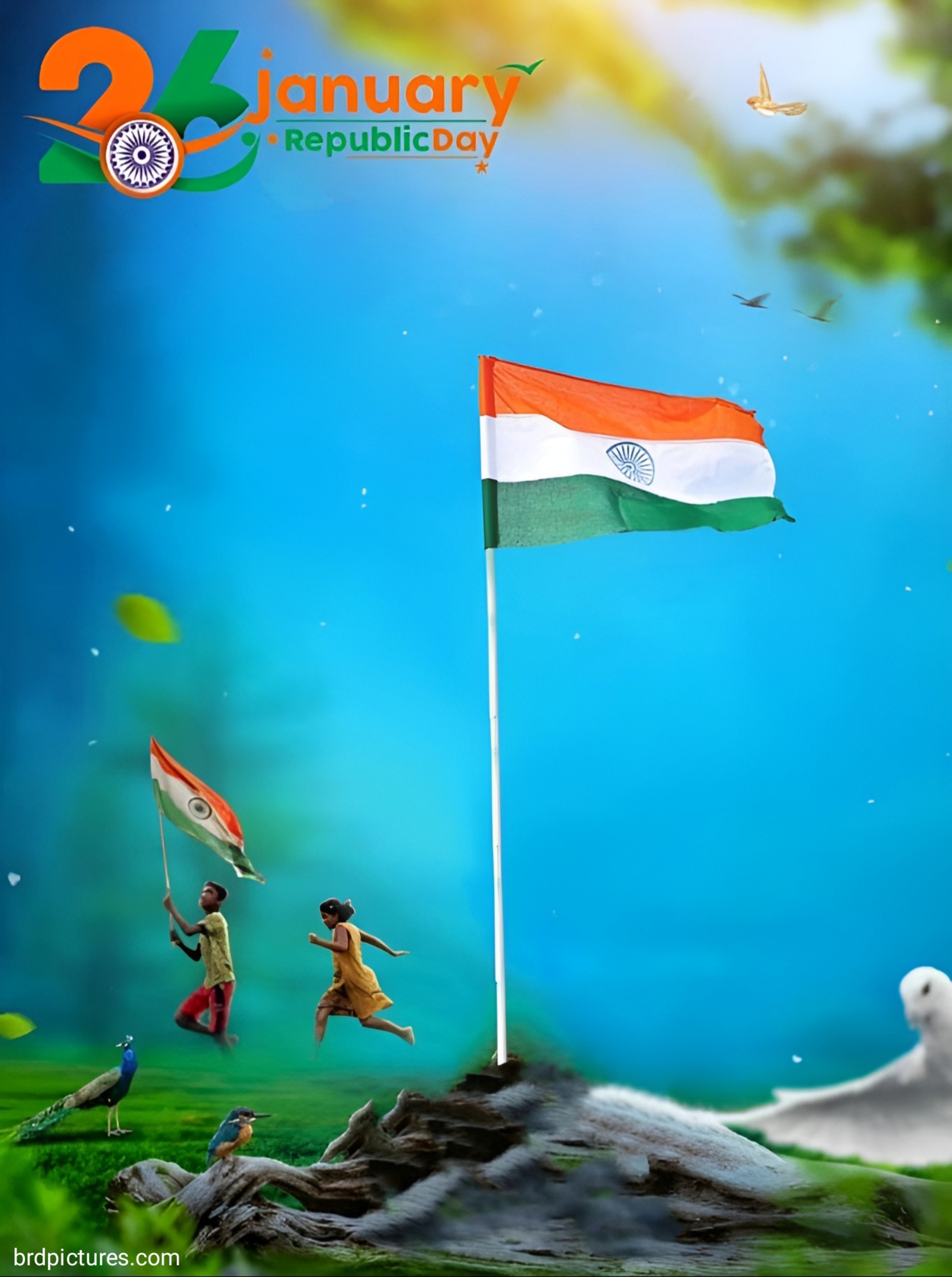 Indian Flag Background Wallpaper For 26 January Editing