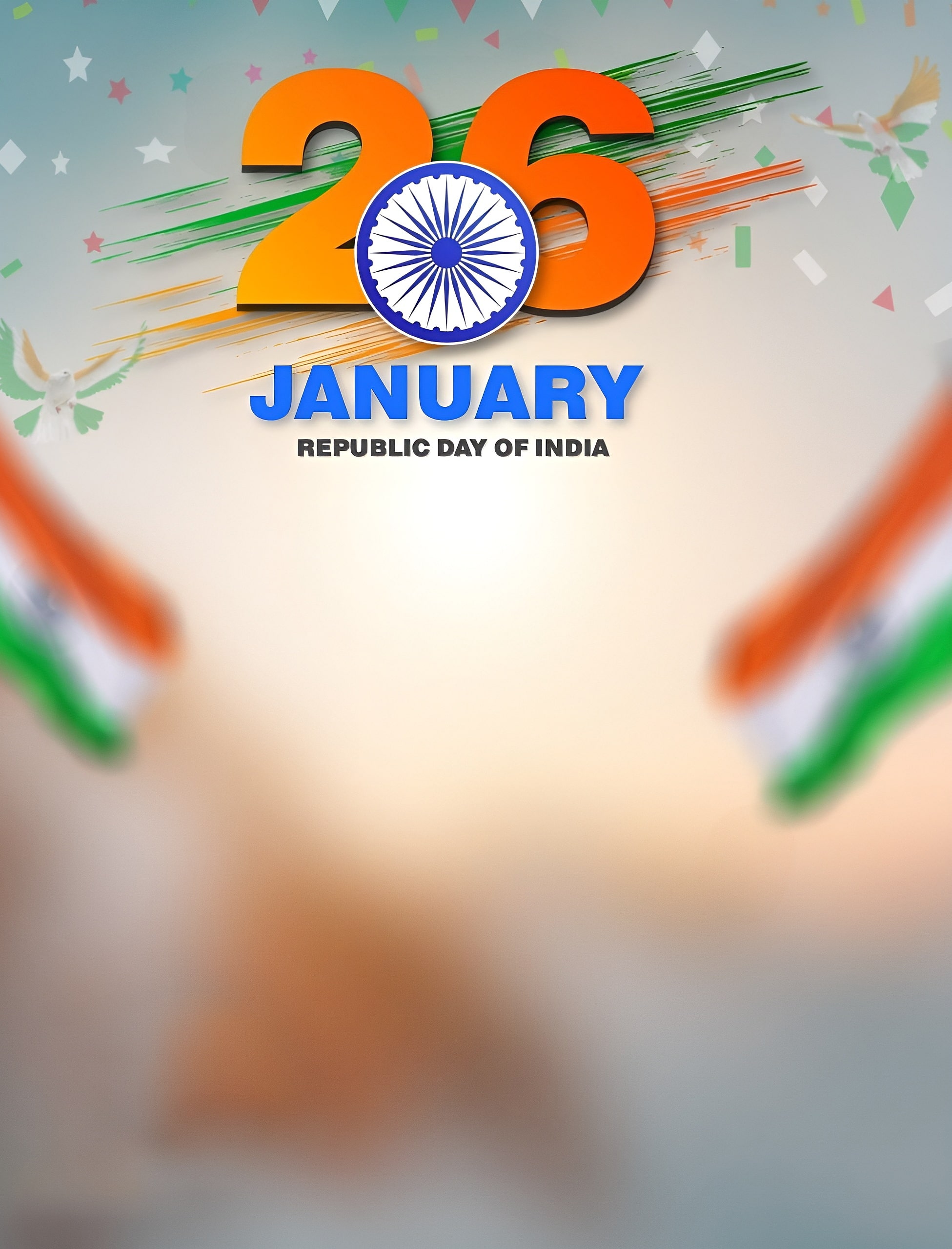 India Republic Day 26 January Editing Wallpaper Background HD