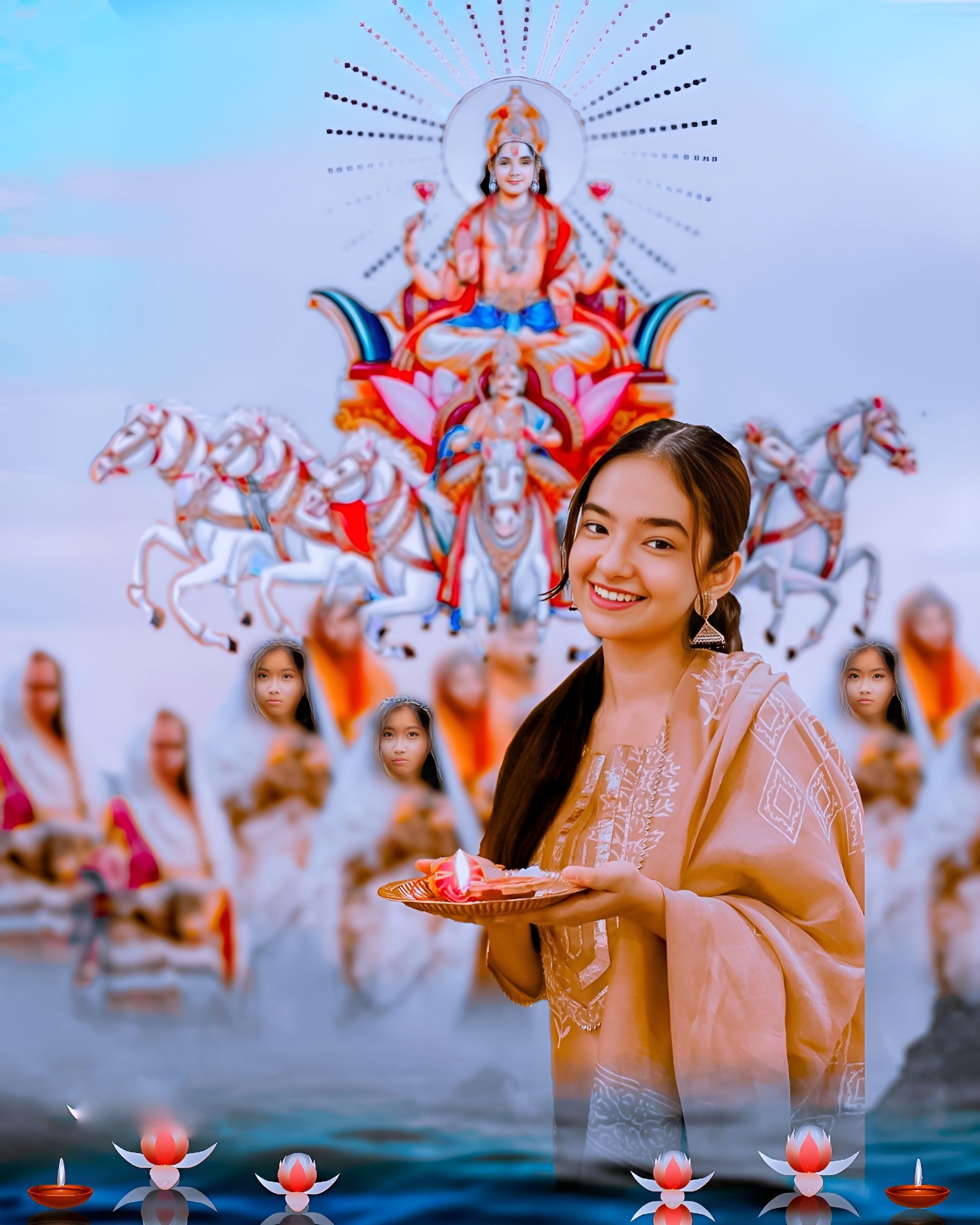 Chhat Puja Background Photo Editing Image 